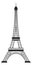 Eiffel tower icon. French architecture symbol. Landmark symbol