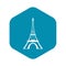 Eiffel tower icon, simple style