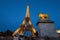 Eiffel Tower Illuminated at Dusk