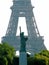 The Eiffel Tower and Liberty statue replica, Paris