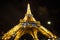 Eiffel Tower light performance show in twilight. Paris, France.