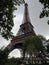Eiffel tower, many tourists hurry to climb up