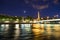 Eiffel Tower, Moon, and River