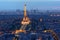 Eiffel Tower at night, Paris, France