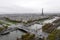 Eiffel tower over the river the Seine and the alexander bridge