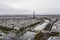 Eiffel tower over the river the Seine and the alexander bridge