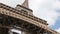 Eiffel Tower, Paris, France, Europe. Overview from the bottom point