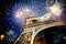 Eiffel tower & x28;Paris, France& x29; with fireworks