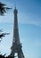 Eiffel Tower from Paris, France, photographed through love lockers placed by tourists. outdoor photography.