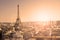 Eiffel Tower, Paris, panoramic view