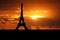 Eiffel tower Paris at sunset