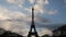 Eiffel tower in Paris timelapse