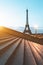 Eiffel Tower, Paris. View from Trocadero stairs Place du TrocadÃ©ro. Paris, France