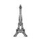 Eiffel Tower pixel art. Paris landmark 8 bit. France showplace P