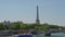 The Eiffel tower seen from the Pont bridge Alexandre III
