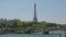 The Eiffel tower seen from the Pont bridge Alexandre III