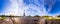 The Eiffel Tower seen from Pont d`Iena in Paris, France. 360 degree panoramic view