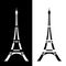 Eiffel tower simple modern vector design