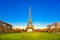 Eiffel tower at sunrise, Paris.