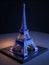 Eiffel Tower on a Table with Epic 3D Model and Glowing Lights.