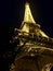 Eiffel tower under lights bottom to top view, paris france