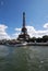 Eiffel Tower, water, sky, tree, cloud