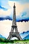 Eiffel Tower watercolour