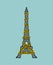 Eiffel Tower is wrapped in yellow warning tape Quarantine. Quarantine in France. Coronavirus epidemic in world. Outbreak Covid-19