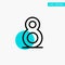 Eight, 8th, 8,  turquoise highlight circle point Vector icon