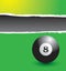 Eight ball on green ripped template banner