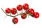 Eight Cherry Tomatoes on a white background