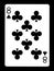 Eight of Clubs playing card,