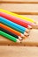 Eight colorful pencils