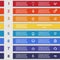 Eight colour strips, template for infographics