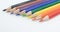Eight Diagonal Rainbow Colored Pencils