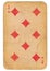 Eight of Diamonds old grunge soviet style playing card