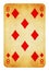 Eight of Diamonds Vintage playing card isolated on white