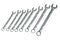 Eight different sizes chrome vanadium wrenches