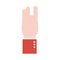 Eight hand sign language flat style icon vector design