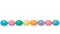 Eight happy easter eggs pastel colored isolated on