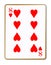 Eight Hearts Isolated Playing Card