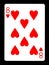 Eight of hearts playing card