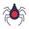 Eight legged spider isolated icon