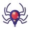 Eight legged spider isolated icon