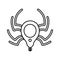 Eight legged spider isolated icon