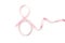 Eight made of pink ribbon isolated on background