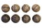 Eight Round Chocolate Truffles