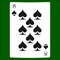 Eight spades. Card suit icon , playing cards symbols