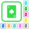 Eight of spades card vivid colored flat icons