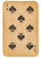 Eight of Spades old grunge soviet style playing card